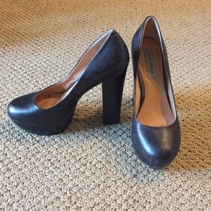 Steve Madden black platform heels